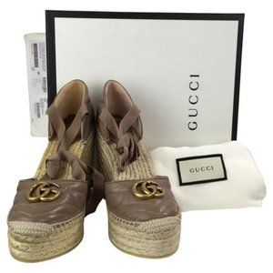 gucci palmyra ankle tie espadrille wedge